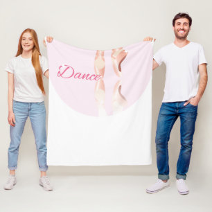 Dance Ballet Slippers Fleece Blanket