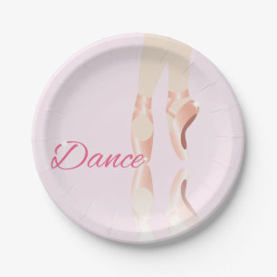 Dance Ballet Slippers Paper Plate