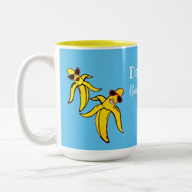 dance bananas Two-Tone coffee mug (Left)