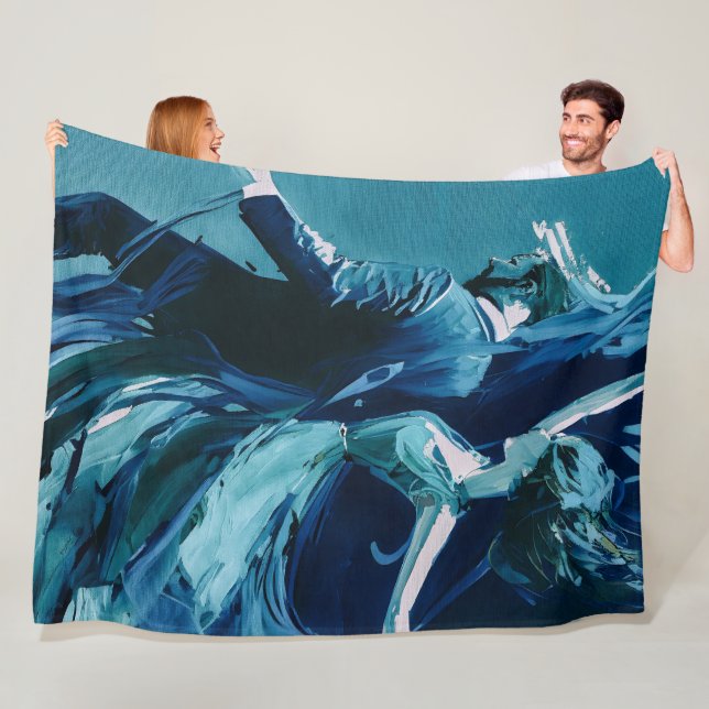 Dance Between Motion And Silence Fleece Blanket (In Situ)