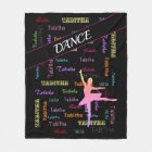 Dance Blanket with Personalised Name All Over