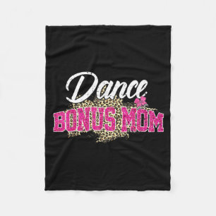 Dance bonus mum leopard funny dancing mum mother's fleece blanket