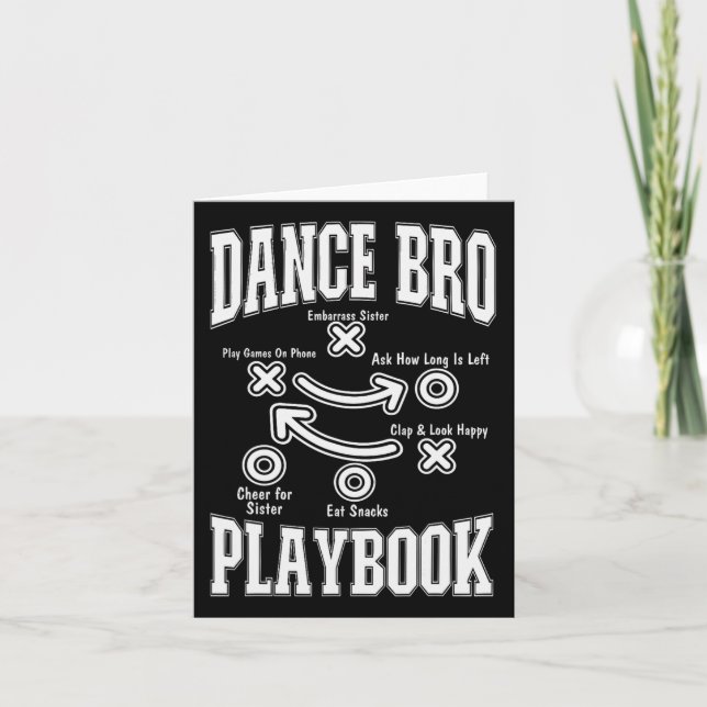 Dance Brother Playbook Comp Funny Dancing Proud Da Card (Front)