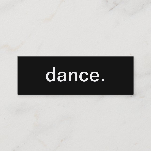 Dance Business Card (Front)