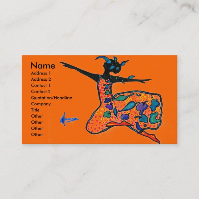 Dance Business card (Front)