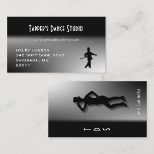 Dance Business Card - Black n Silver