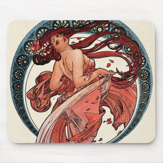 Dance by Alfons Mucha 1898 Mouse Pad (Front)
