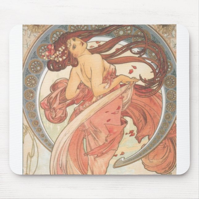 Dance by Mucha Mouse Pad (Front)