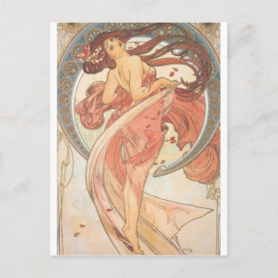 Dance by Mucha Postcard