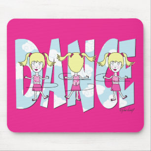 Dance Cartoon Girl Mouse Pad