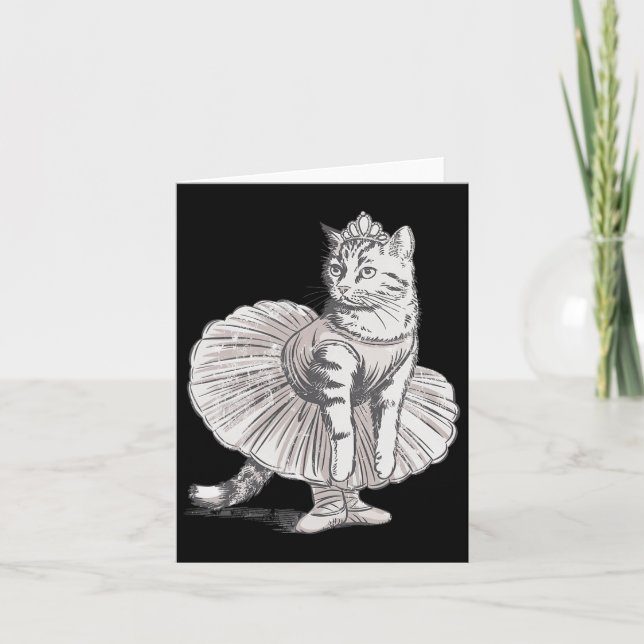 Dance Cat Cute Dance Dancing  Card (Front)