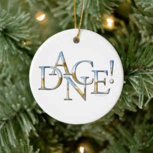 Dance! (Chrome) Ceramic Ornament