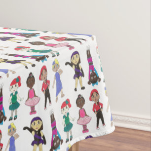 Dance Class Ballet Tap Jazz Lyrical Acro Dancers Tablecloth