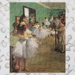 Dance Class by Degas, Vintage Impressionism Ballet Jigsaw Puzzle<br><div class="desc">The Dance Class (1874) by Edgar Degas is a vintage impressionist fine art painting. The famous dance master Jules Perrot is conducting the class in a rehearsal hall in the old Paris Opera. A school classroom of ballet dancers, ballerinas and their dance professor teacher with a large mirror hanging on...</div>