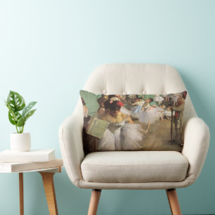 Dance Class by Degas, Vintage Impressionism Ballet Lumbar Cushion