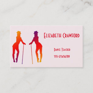 Dance Class or Teacher Colourful Business Card