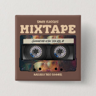 Dance Classics Mixtape Summer Hits of the 00s 15 Cm Square Badge