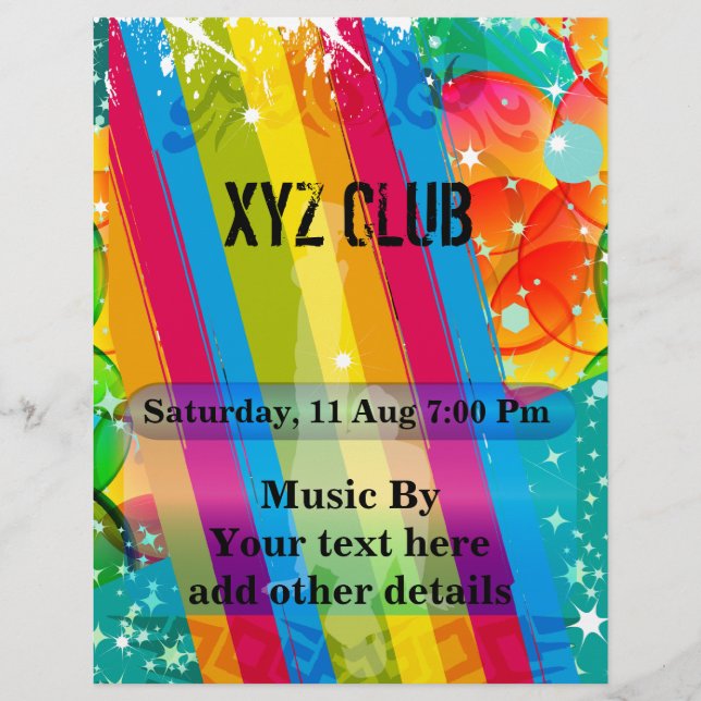 Dance Club Music Party Flyer (Front)