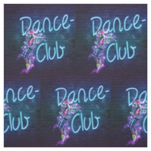 Dance Club Neon Sign Fabric