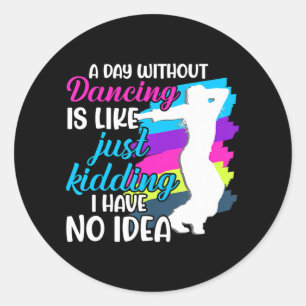 Dance Contemporary Modern Dancer Dancing Classic Round Sticker