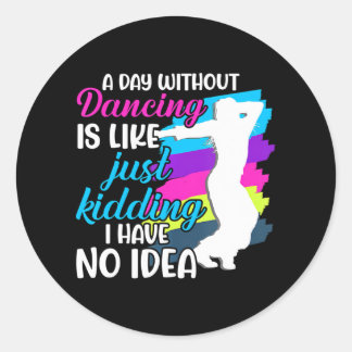 Dance Contemporary Modern Dancer Dancing Classic Round Sticker