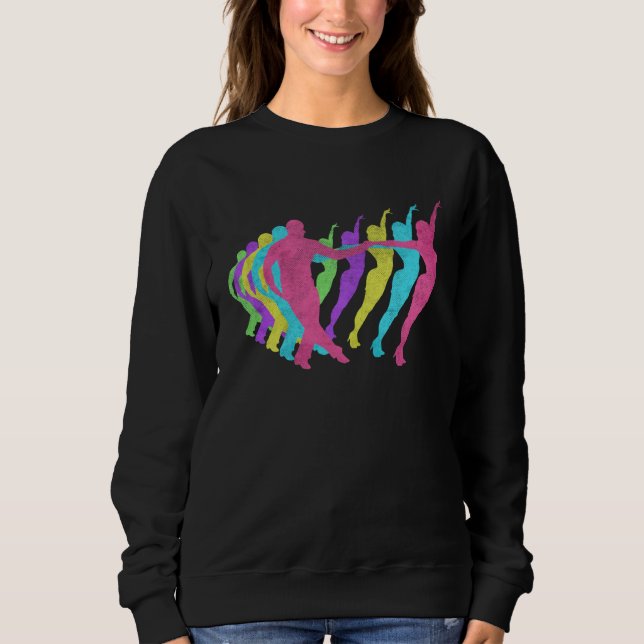 Dance Couple 80s Colors 1980s Sweatshirt (Front)