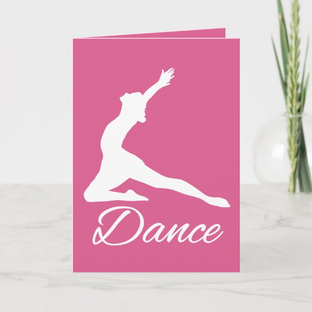 DANCE custom colour & text greeting cards (Front)