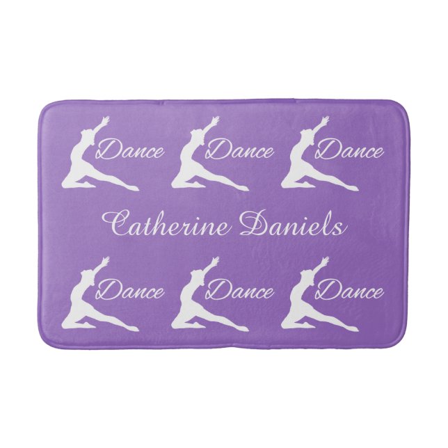 DANCE custom monogram & colour bath mat (Front)