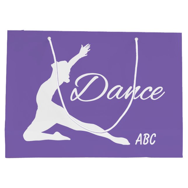 DANCE custom monogram & colour gift bags (Back)
