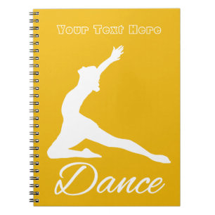 DANCE custom monogram & colour notebook