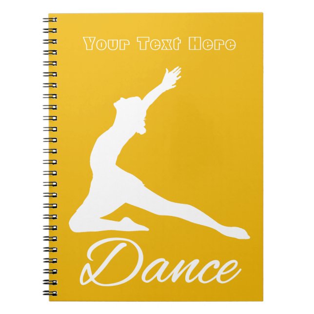 DANCE custom monogram & colour notebook (Front)