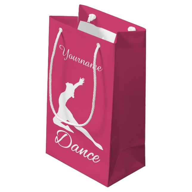 DANCE custom name & colour gift bags (Back Angled)