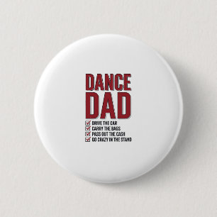 Dance Dad Checklist Vintage Engraving Design_1 6 Cm Round Badge