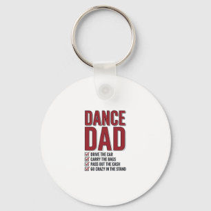 Dance Dad Checklist Vintage Engraving Design_1 Key Ring