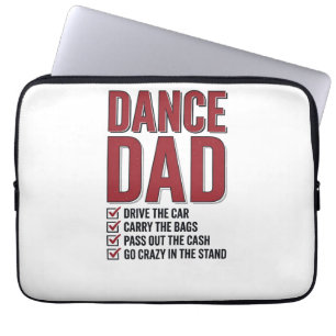 Dance Dad Checklist Vintage Engraving Design_1 Laptop Sleeve