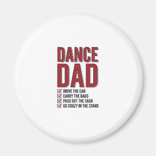 Dance Dad Checklist Vintage Engraving Design_1 Magnet