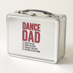 Dance Dad Checklist Vintage Engraving Design_1 Metal Lunch Box