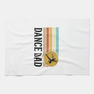 Dance Dad Vintage Retro Engraving Shirt Design_1 Tea Towel