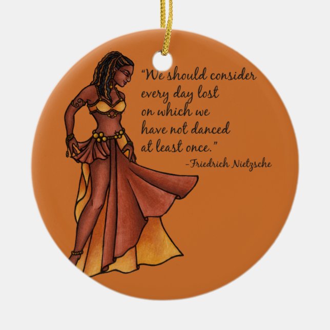 Dance daily ceramic tree decoration (Front)