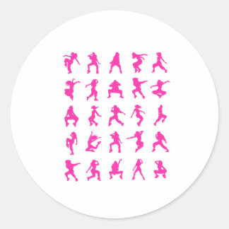 DANCE DANCE DANCE CLASSIC ROUND STICKER