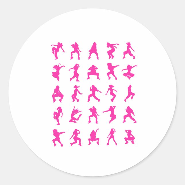 DANCE DANCE DANCE CLASSIC ROUND STICKER (Front)