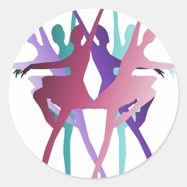 Dance Dance Dance Classic Round Sticker (Front)