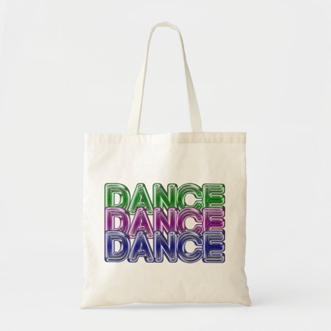 Dance Dance Dance Neon Small Tote Bag (Front)