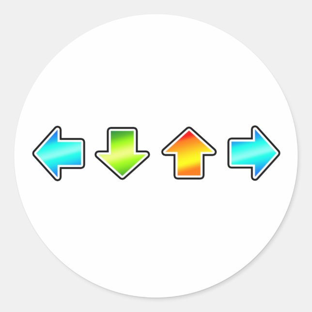 Dance Dance Revolution Classic Round Sticker (Front)