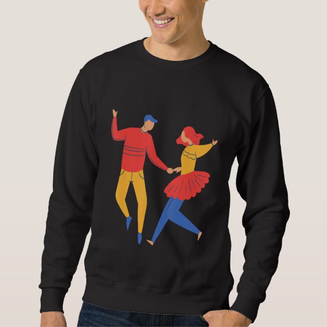 Dance Dancer Dancing Couple Dance Dance Class Cute Sweatshirt (Front)