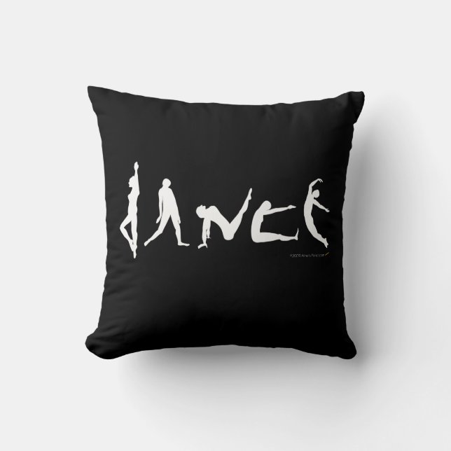 Dance Dancers Poses Silhouettes Fun Custom Pillow (Front)