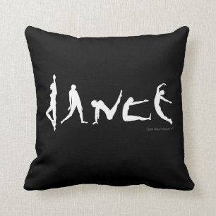 Dance Dancers Poses Silhouettes Fun Custom Pillow