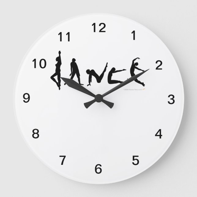Dance Dancers Silhouettes Wall Clock (Front)