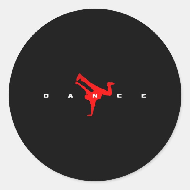 Dance Dancing Dancer  Classic Round Sticker (Front)