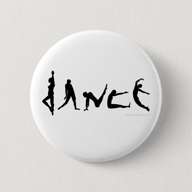 Dance Dancing Silhouette Design 6 Cm Round Badge (Front)